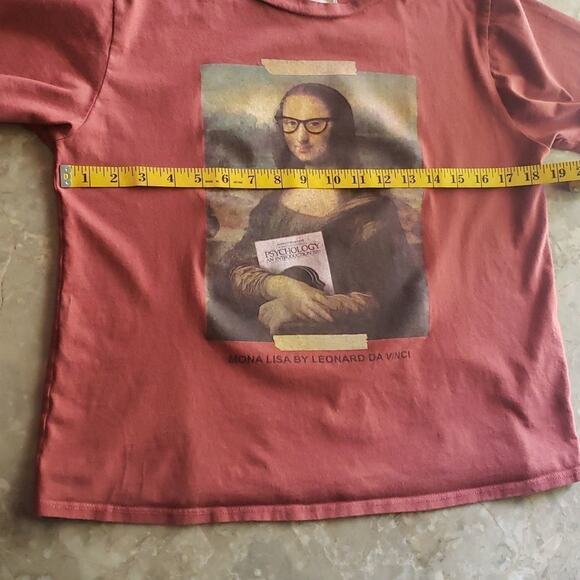 French Pastry Mona Lisa Short Sleeve Graphic Tee-Shirt - Picture 5 of 9